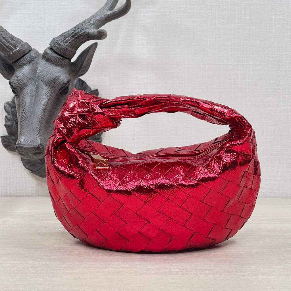 Bottega Veneta 651876 Mini Jodie top handle bag Lambskin Red