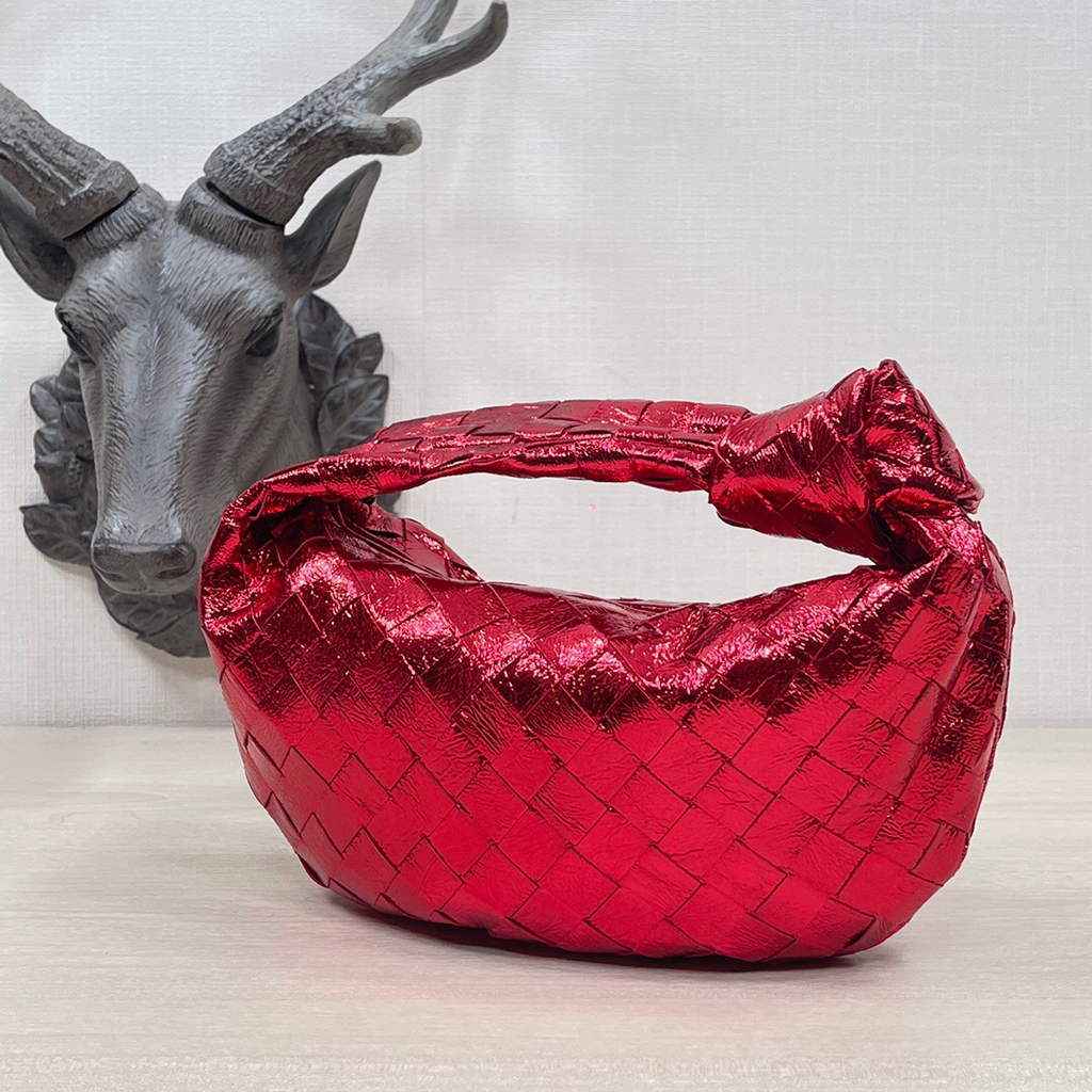 Bottega Veneta 651876 Mini Jodie top handle bag Lambskin Red