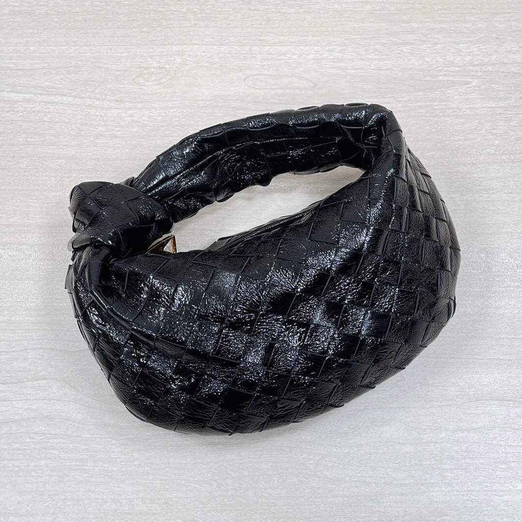 Bottega Veneta 651876 Mini Jodie top handle bag Lambskin Black