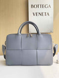 Bottega Veneta Arco Briefcase 680120 Intreccio leather Gray