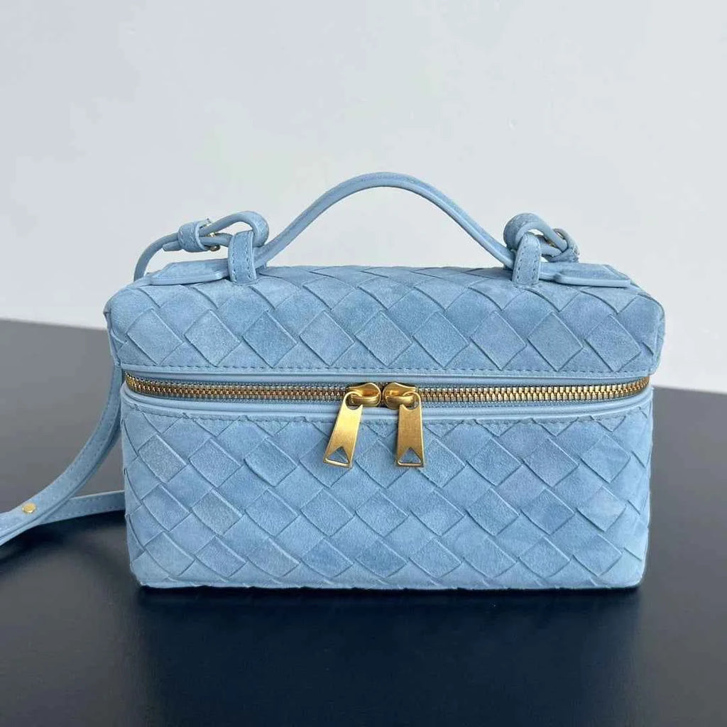 Bottega Veneta Bang Bang Vanity Case 789109 Suede blue