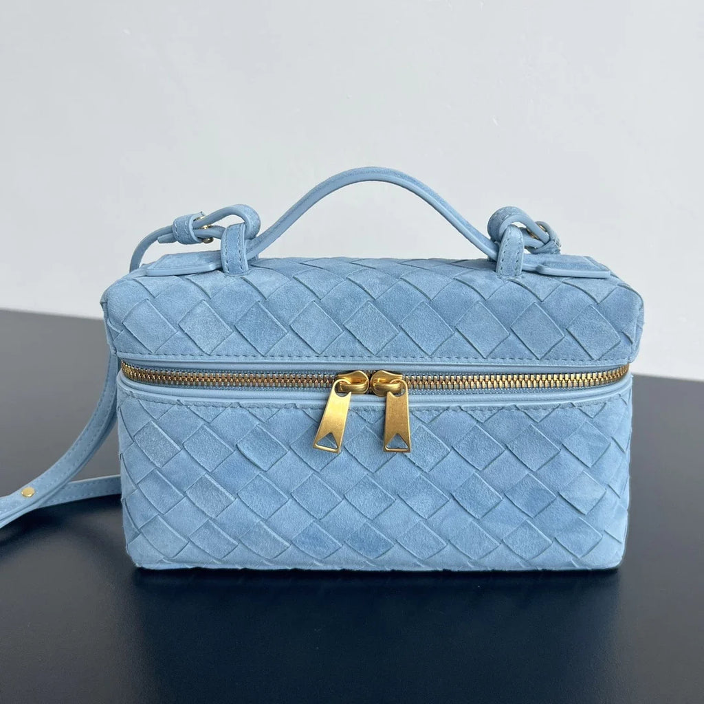 Bottega Veneta Bang Bang Vanity Case 789109 Suede blue