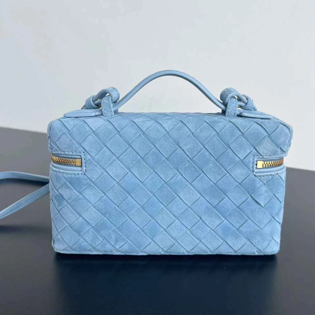 Bottega Veneta Bang Bang Vanity Case 789109 Suede blue