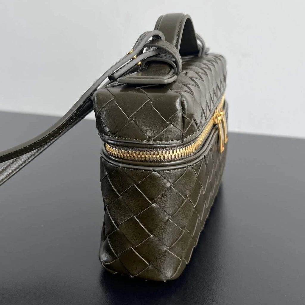 Bottega Veneta Bang Bang Vanity Case 789109 Calfskin dark green