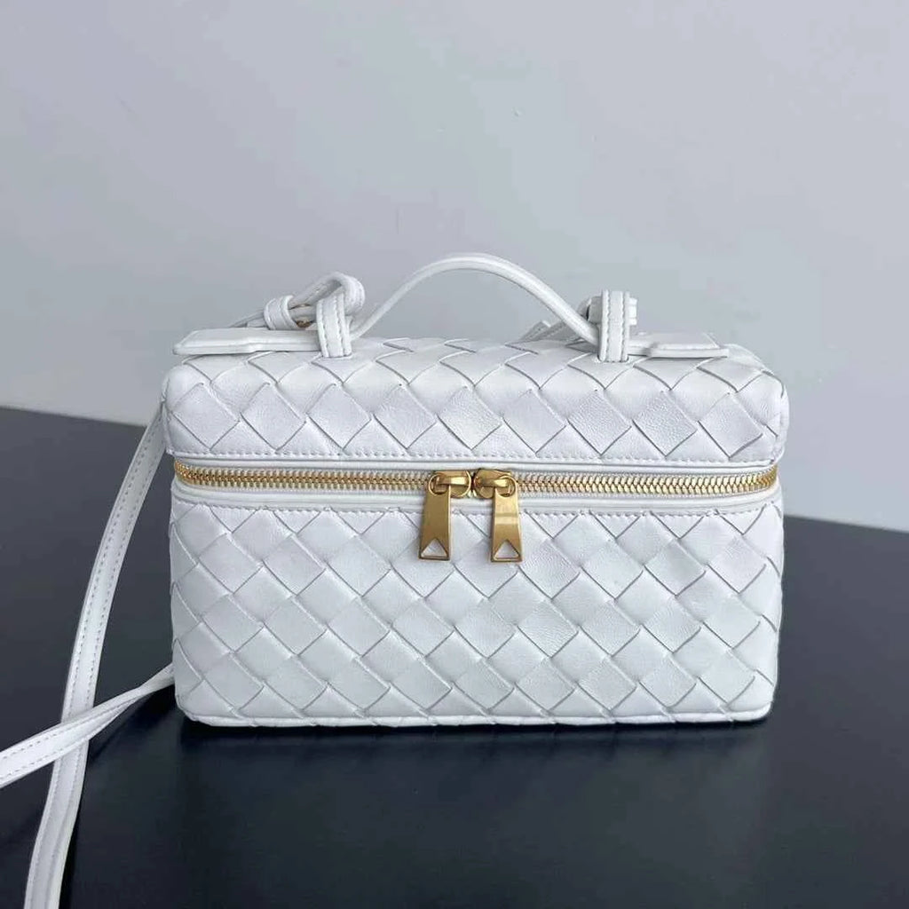 Bottega Veneta Bang Bang Vanity Case 789109 Calfskin white