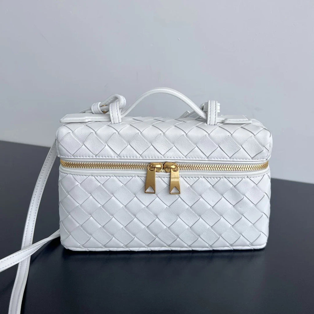 Bottega Veneta Bang Bang Vanity Case 789109 Calfskin white