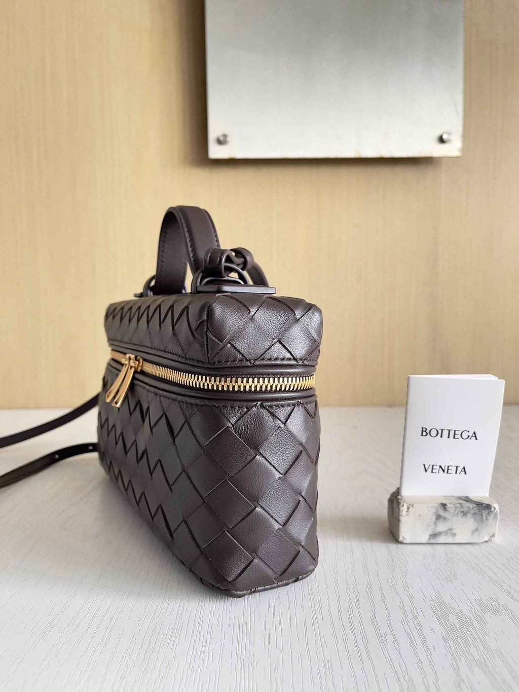 Bottega Veneta Bang Bang Vanity Case 789109 Brown