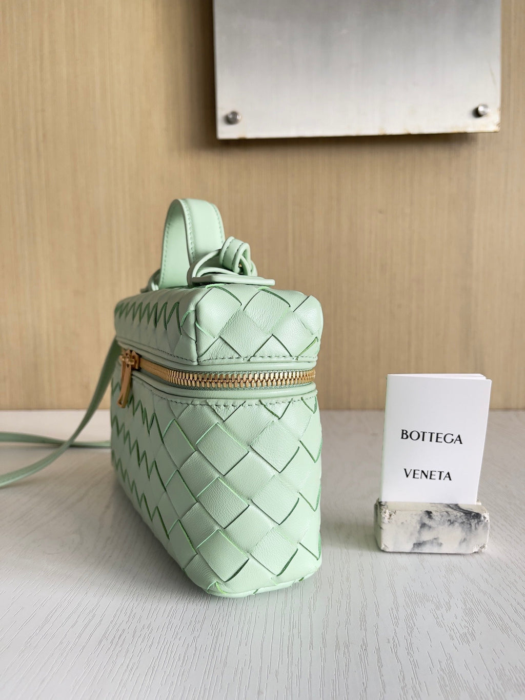 Bottega Veneta Bang Bang Vanity Case 789109 Light Green