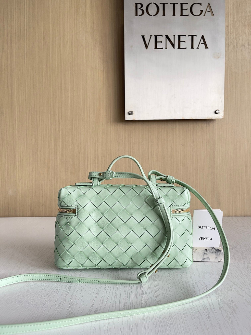 Bottega Veneta Bang Bang Vanity Case 789109 Light Green