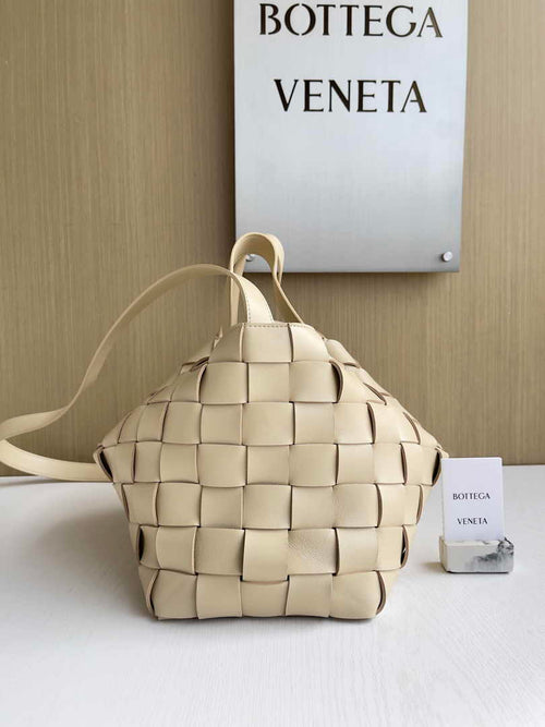 Bottega Veneta Bowling Cassette Bag 730327 Lambskin Dark Beige