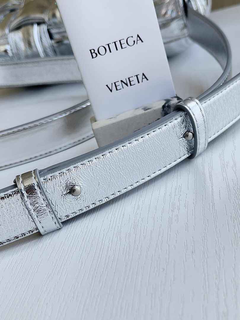 Bottega Veneta Cassette Bag 717089 Calfskin Silver