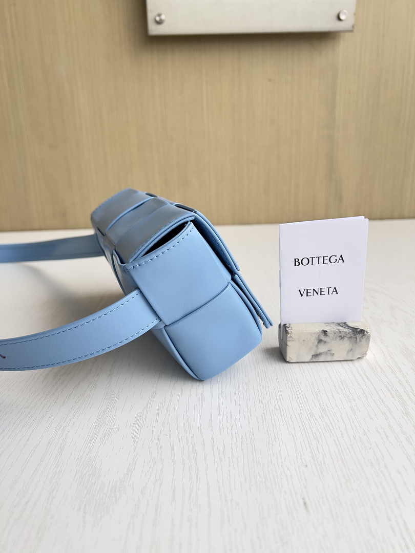 Bottega Veneta Cassette Belt Bag 651053 Lambskin Blue