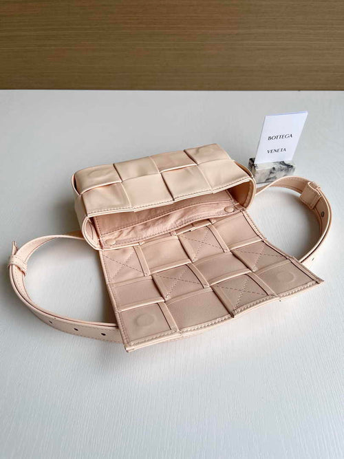 Bottega Veneta Cassette Belt Bag 651053 Lambskin Light Pink