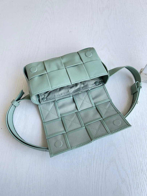 Bottega Veneta Cassette Belt Bag 651053 Lambskin Light Green