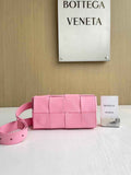Bottega Veneta Cassette Belt Bag 651053 Lambskin Pink
