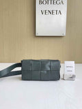 Bottega Veneta Cassette Belt Bag 651053 Lambskin Dark Green