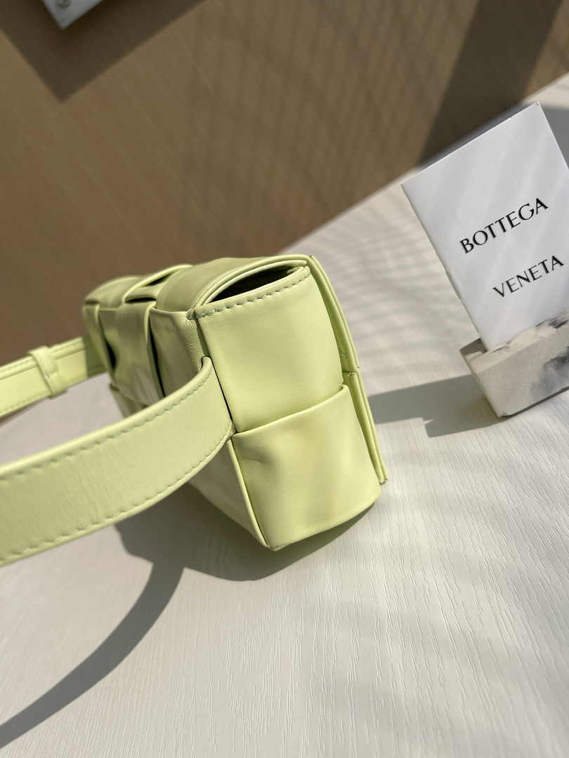 Bottega Veneta Cassette Belt Bag 651053 Lambskin Light Yellow