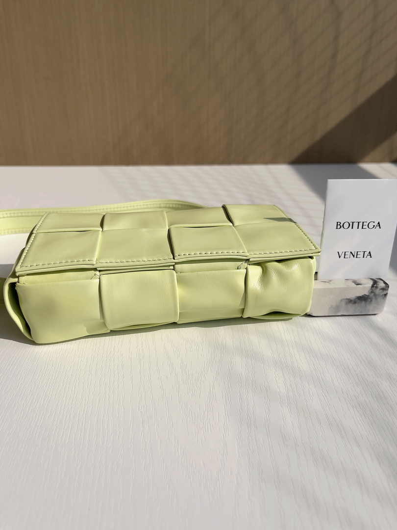 Bottega Veneta Cassette Belt Bag 651053 Lambskin Light Yellow