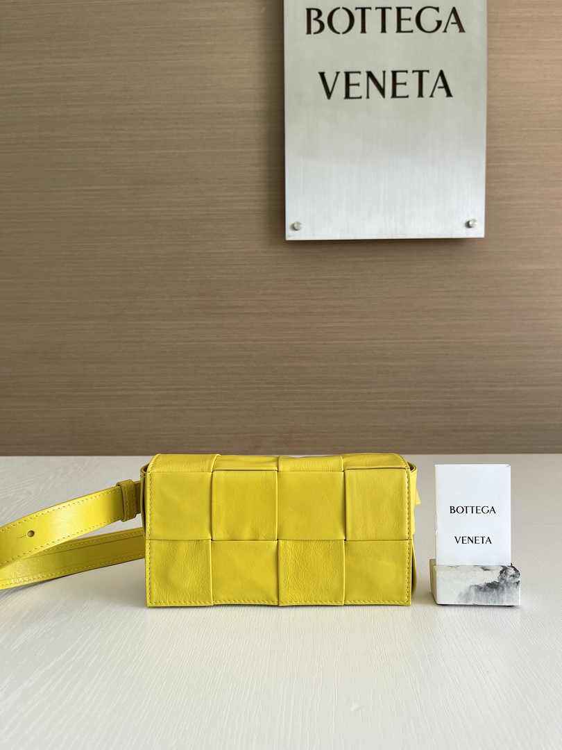 Bottega Veneta Cassette Belt Bag 651053 Lambskin Yellow