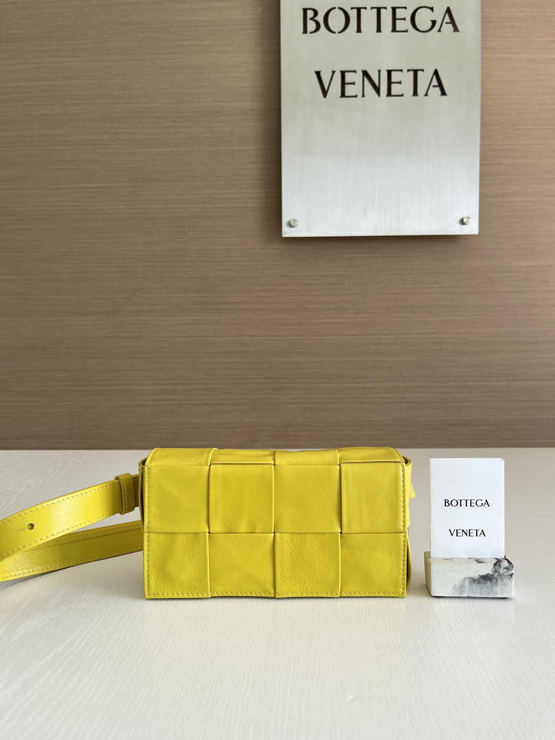 Bottega Veneta Cassette Belt Bag 651053 Lambskin Yellow