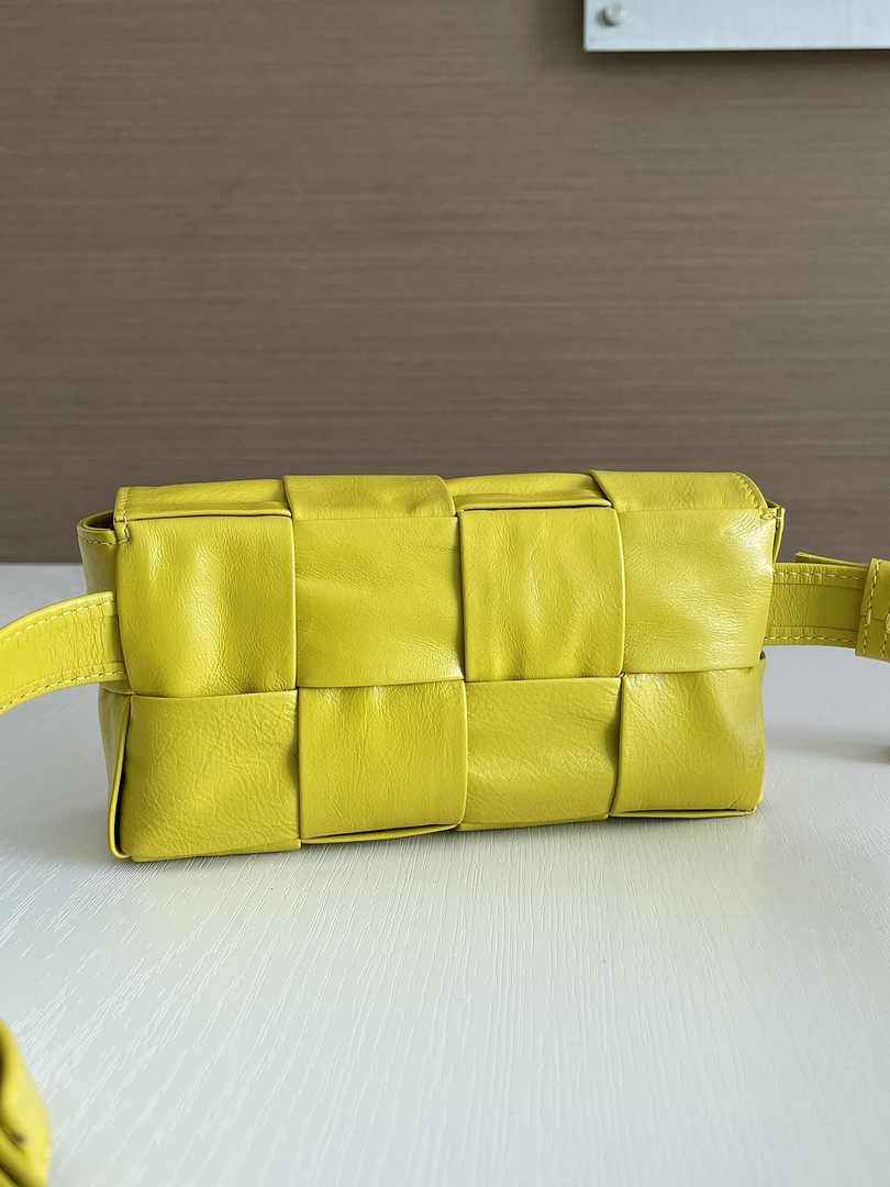 Bottega Veneta Cassette Belt Bag 651053 Lambskin Yellow