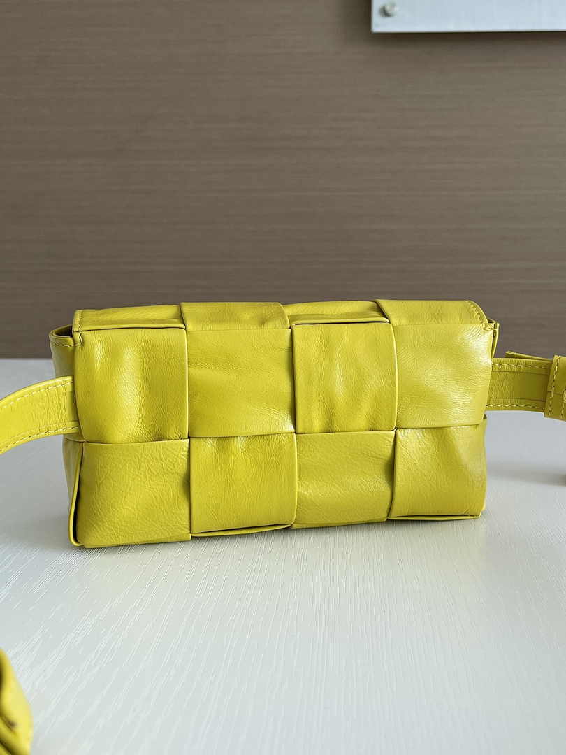 Bottega Veneta Cassette Belt Bag 651053 Lambskin Yellow