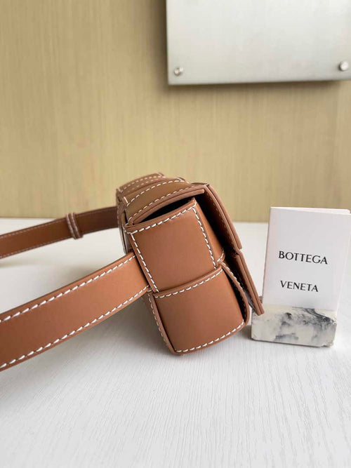 Bottega Veneta Cassette Belt Bag 738000 Lambskin Brown