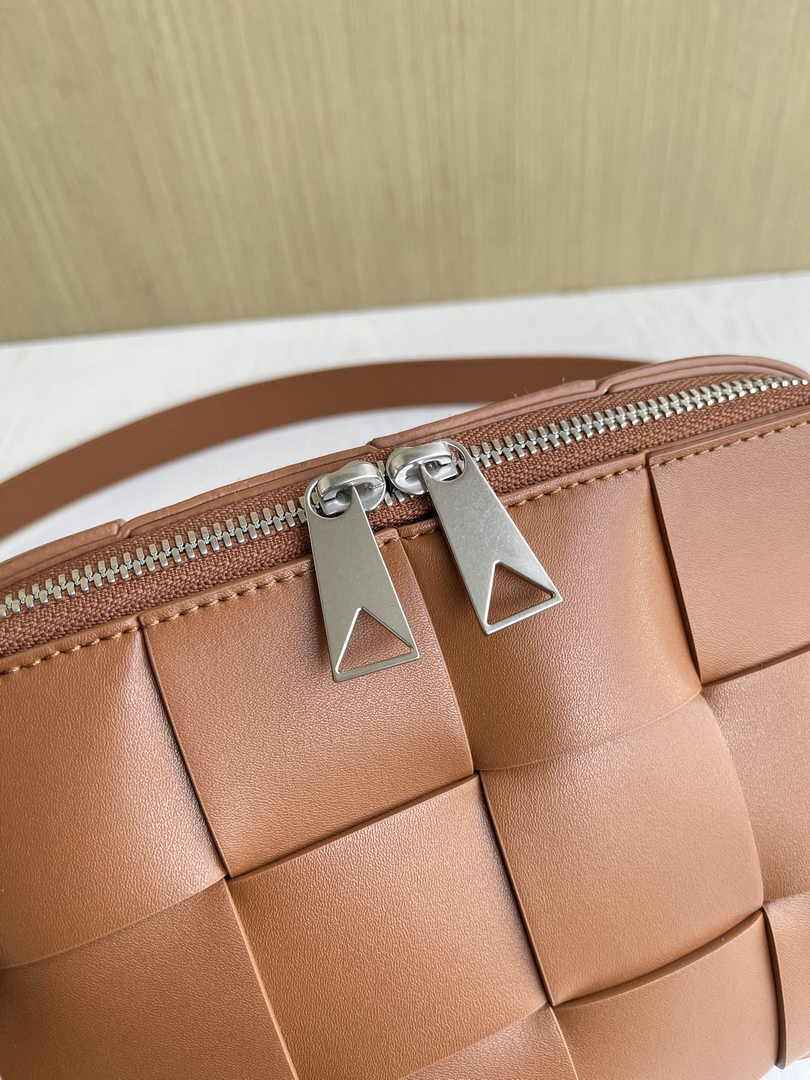 Bottega Veneta Cassette Camera Bag 730027 Calfskin Brown