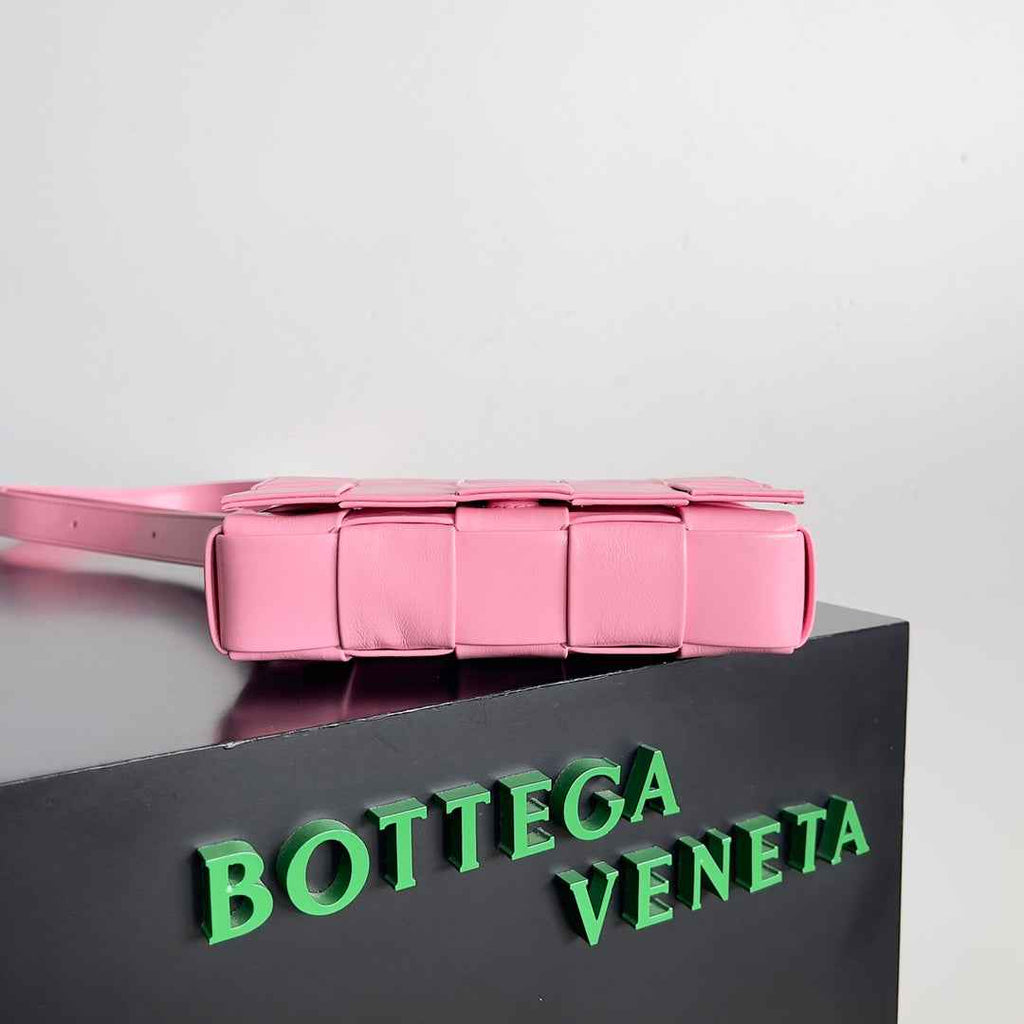Bottega Veneta Small Cassette 717587 Lambskin Pink