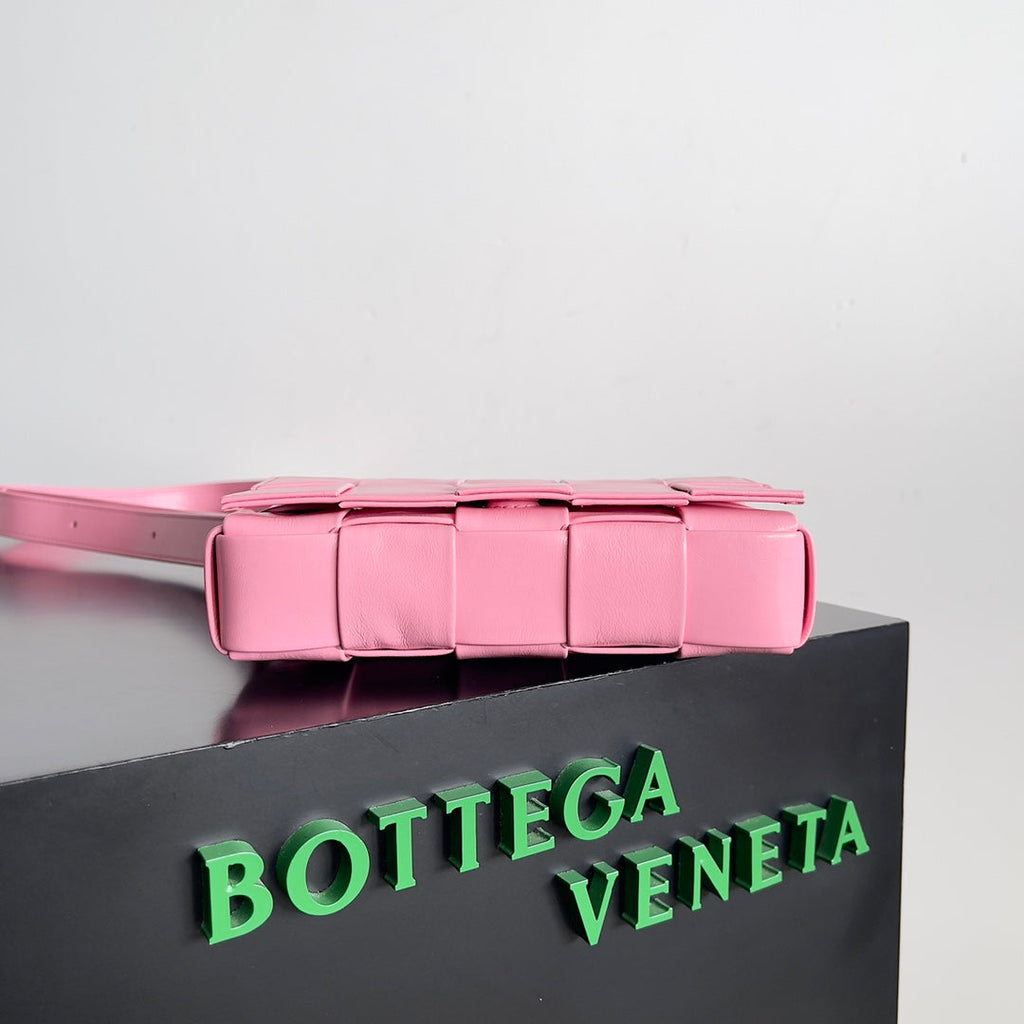 Bottega Veneta Small Cassette 717587 Lambskin Pink