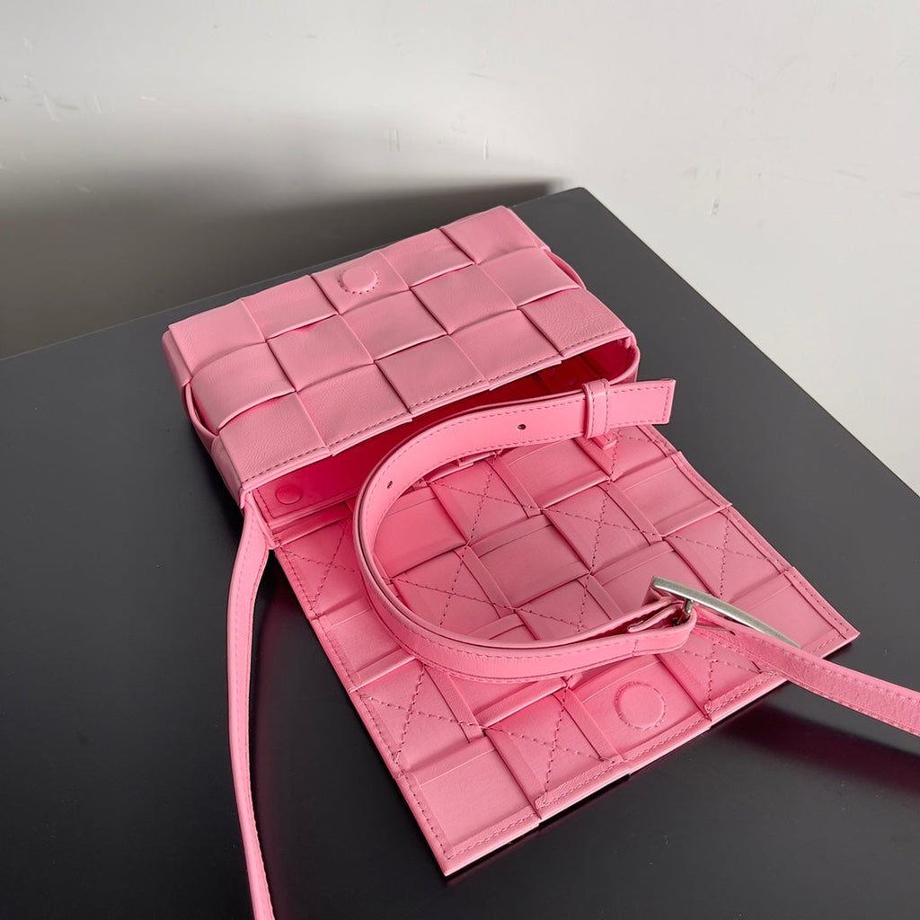 Bottega Veneta Small Cassette 717587 Lambskin Pink