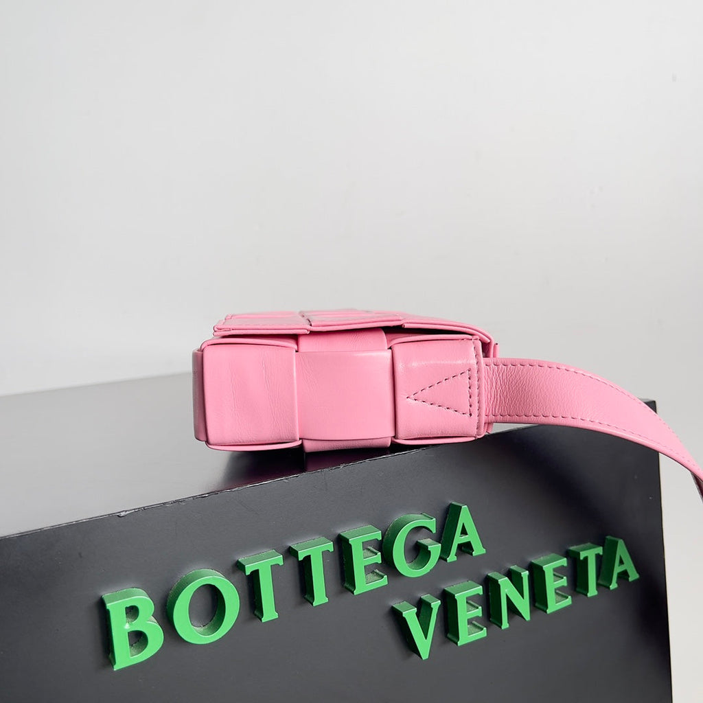 Bottega Veneta Small Cassette 717587 Lambskin Pink