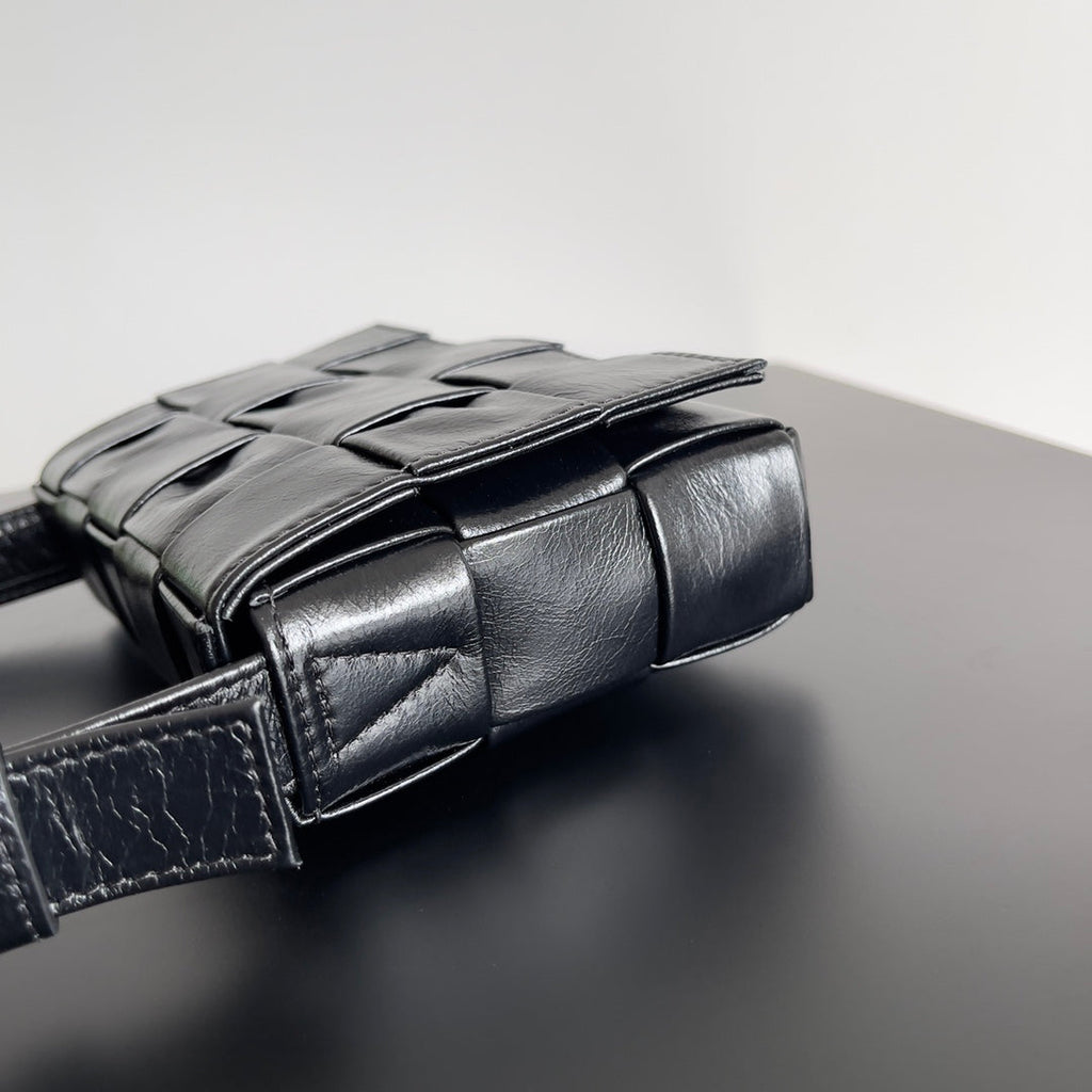 Bottega Veneta Small Cassette 717587 Lambskin Black