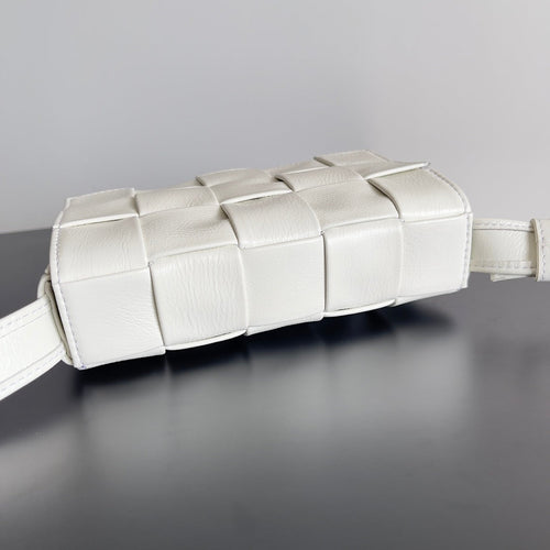 Bottega Veneta Small Cassette 717587 Lambskin White