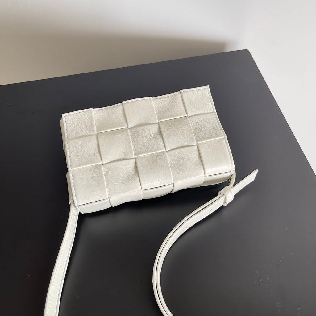 Bottega Veneta Small Cassette 717587 Lambskin White