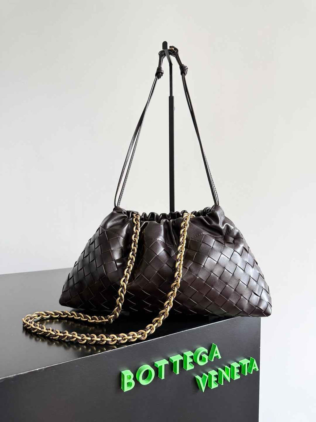 Bottega Veneta Dustbag Notte Leather Pouch -Brown 839394 - Default Title - View 3