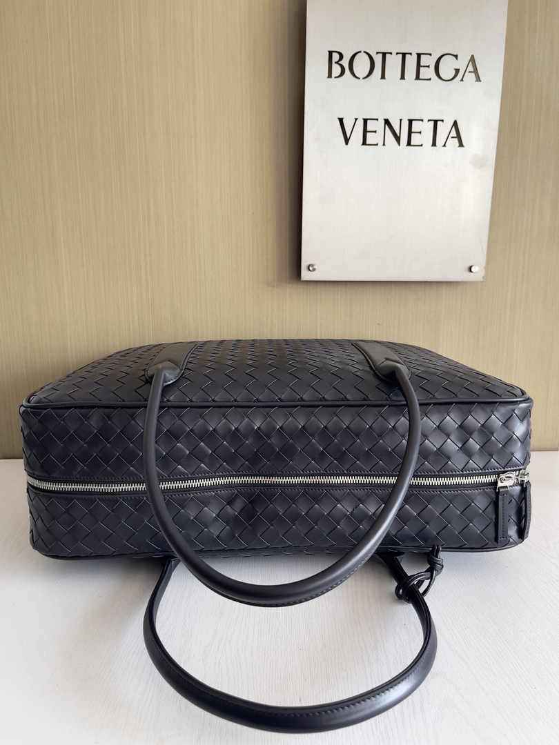Bottega Veneta Getaway Large Weekender 765620 Calfskin Black