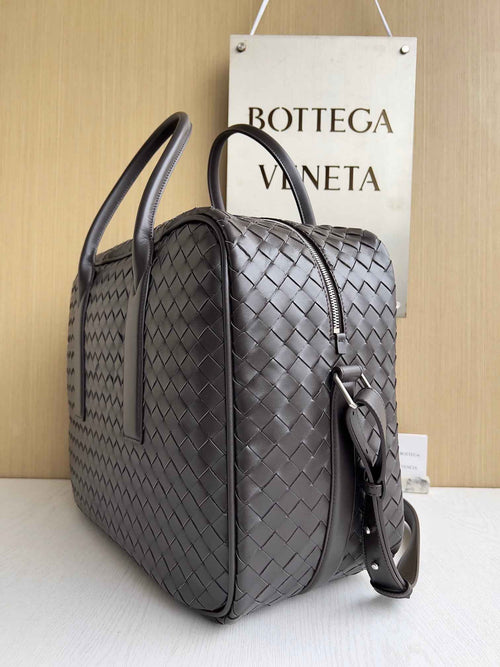 Bottega Veneta Getaway Medium Weekender 766372 Calfskin Brown