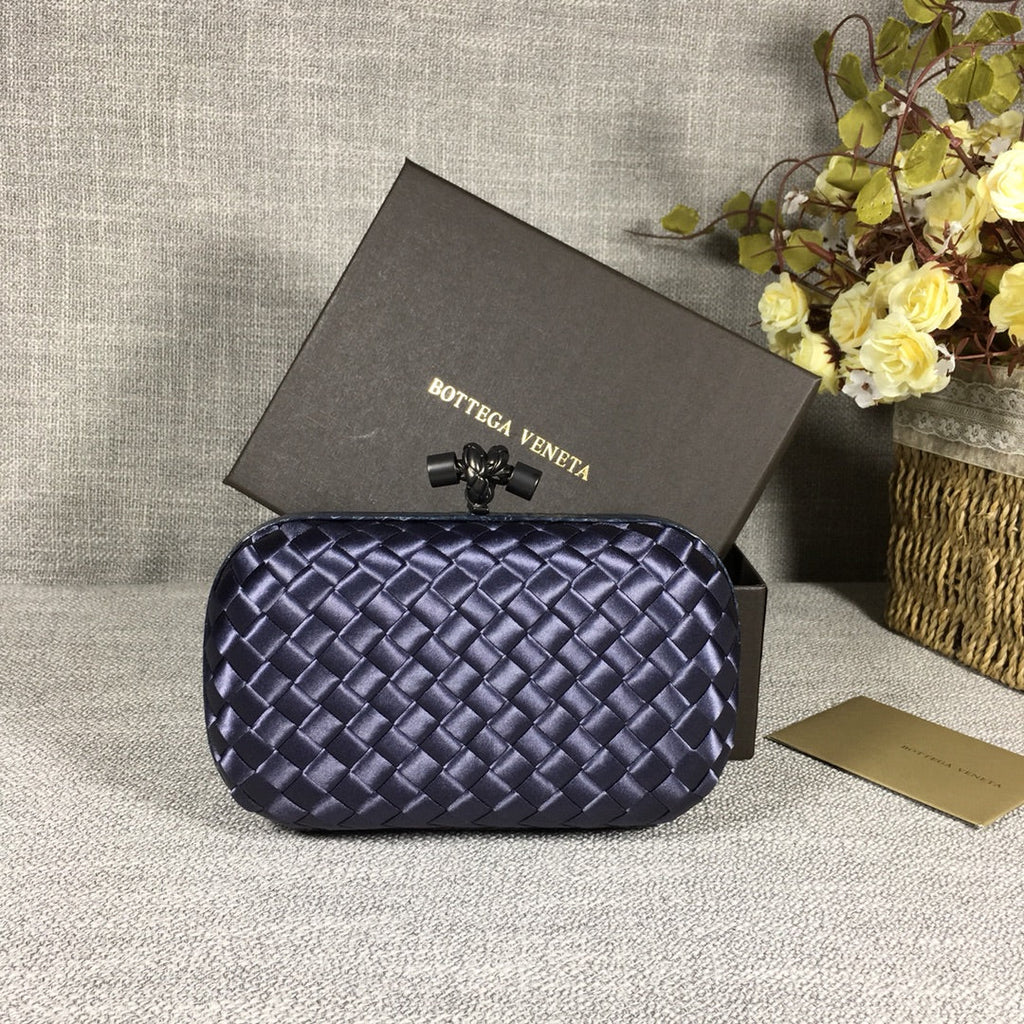 Bottega Veneta Knot 717622 Silk Navy Blue