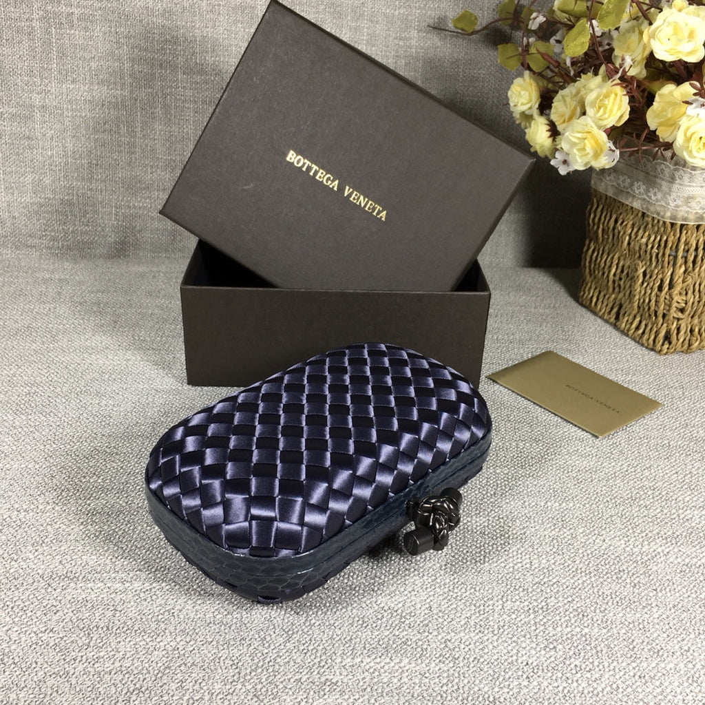Bottega Veneta Knot 717622 Silk Navy Blue