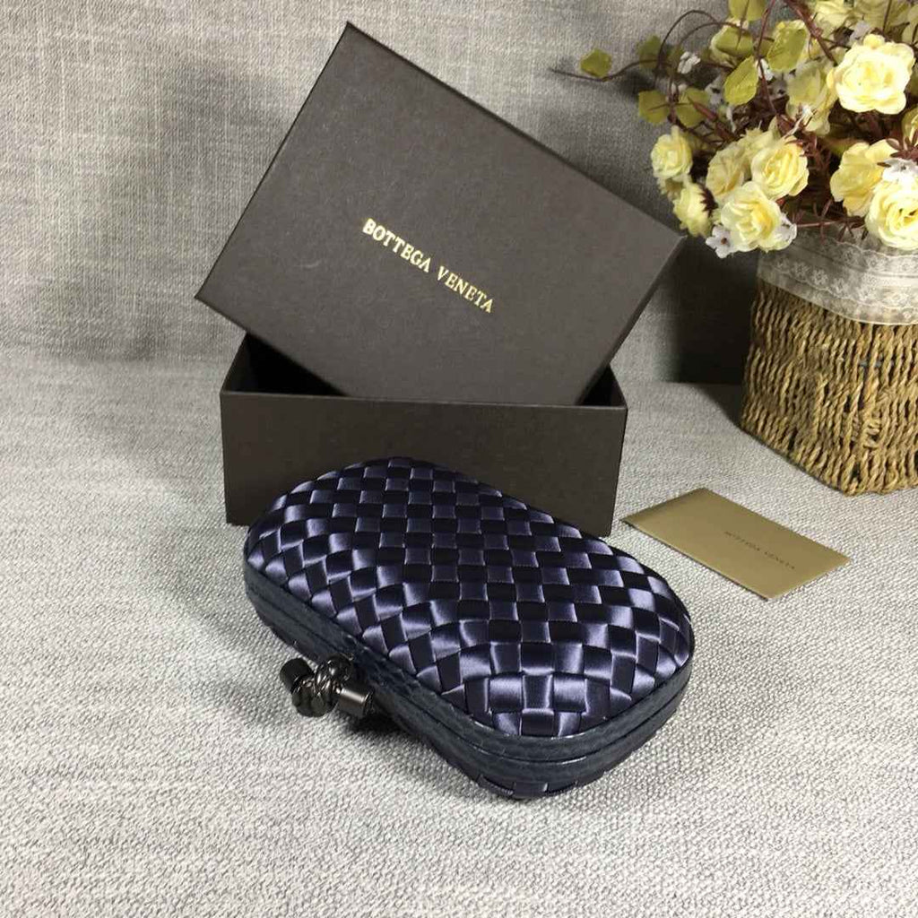 Bottega Veneta Knot 717622 Silk Navy Blue