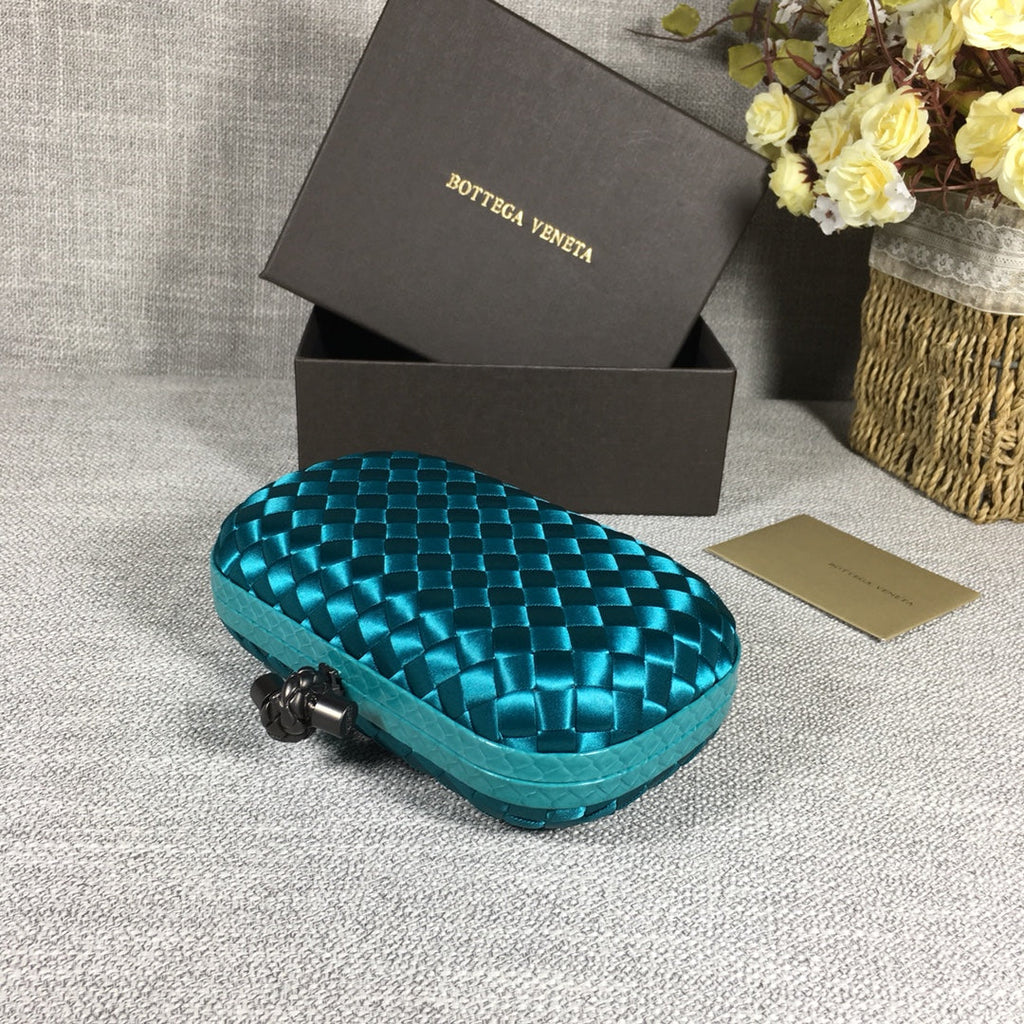 Bottega Veneta Knot 717622 Silk Blue Green
