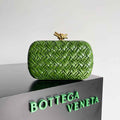 Bottega Veneta Knot Bag 717622 Calfskin Dark Green