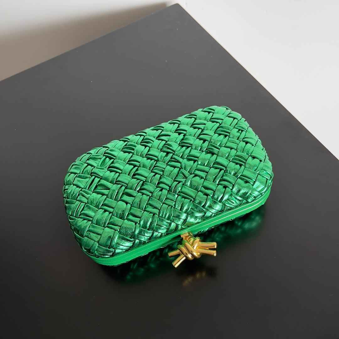 Bottega Veneta Knot Bag 717622 Calfskin Green