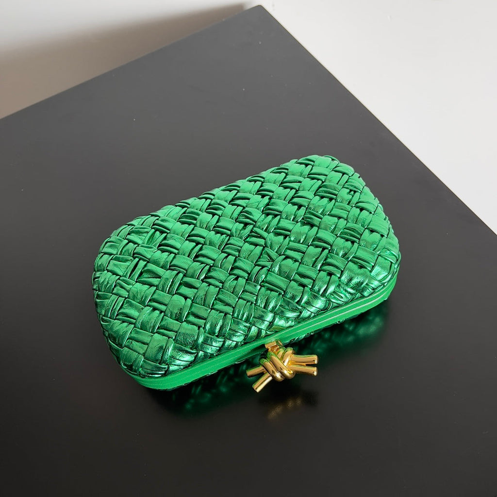 Bottega Veneta Knot Bag 717622 Calfskin Green