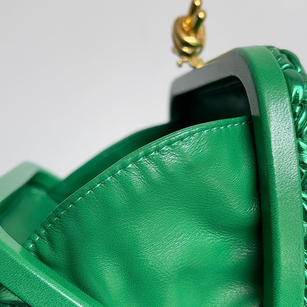 Bottega Veneta Knot Bag 717622 Calfskin Green
