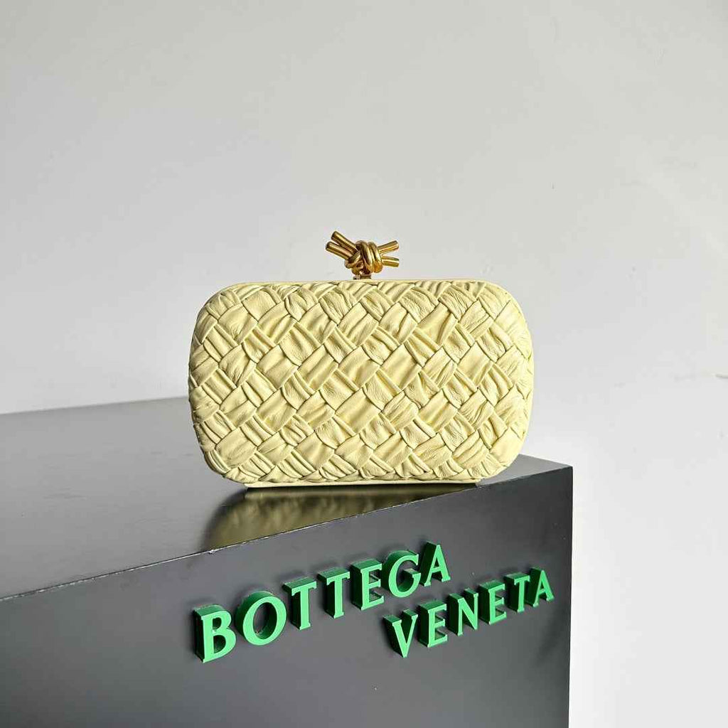 Bottega Veneta Knot Bag 717622 Calfskin Yellow