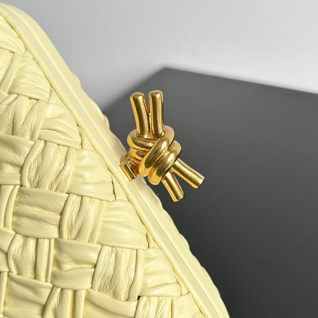 Bottega Veneta Knot Bag 717622 Calfskin Yellow