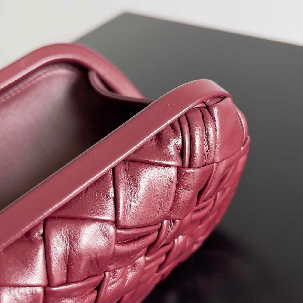 Bottega Veneta Knot Bag 717622 Calfskin Cherry