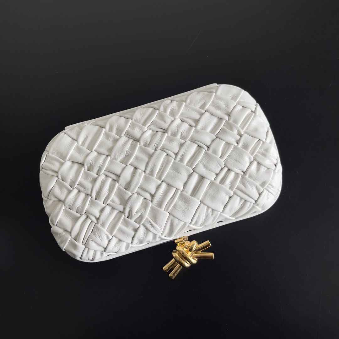 Bottega Veneta Knot Bag 717622 Calfskin White